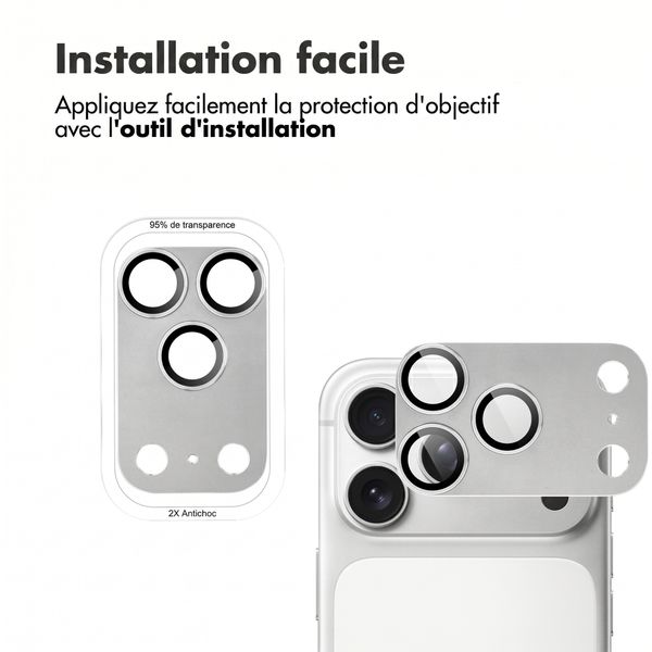 imoshion Protection Caméra en verre trempé 2 Pack pour l'Apple iPhone 18 Pro - Argent