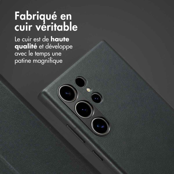 Accezz Étui de télephone portefeuille en cuir 2-en-1 avec MagSafe Samsung Galaxy S24 Ultra - Onyx Black