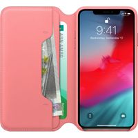 Apple Étui de télephone portefeuille Leather Folio Apple iPhone Xs Max - Peony Pink