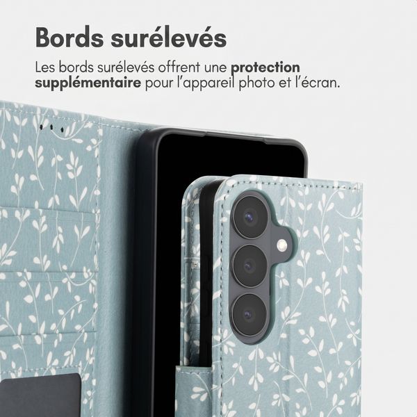 imoshion Étui de télephone portefeuille Design Samsung Galaxy S26 - Smoke Green Flowers