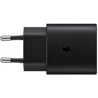 Samsung Lot de charge | USB-C vers USB-C - 1 mètre - 25 Watt - Noir + Original l'Adapteur de charge radpide USB-C emballage d'usine - 25 Watt - Noir