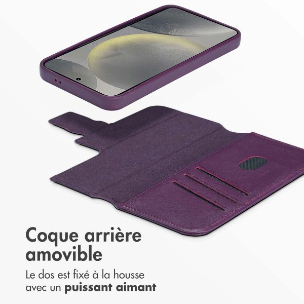 Accezz Étui de télephone portefeuille en cuir 2-en-1 avec MagSafe Samsung Galaxy S24 - Heath Purple
