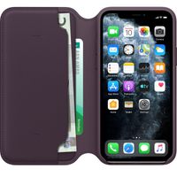 Apple Étui de télephone portefeuille Leather Folio Apple iPhone 11 Pro - Aubergine