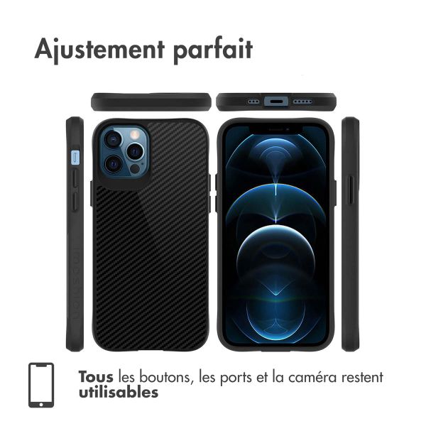 imoshion Rugged Hybrid Carbon Case Apple iPhone 12 (Pro) - Noir