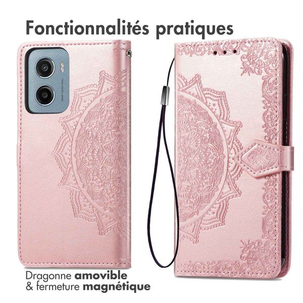 imoshion Etui de télephone Mandala Motorola Moto G05 / E15 - Rose Doré