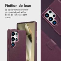 Accezz Étui de télephone portefeuille en cuir 2-en-1 avec MagSafe Samsung Galaxy S25 Ultra - Heath Purple