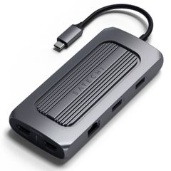 Satechi Adaptateur USB-C Multiport MX - Station d’accueil - Hub USB-C pour ordinateur portable - Space Gray