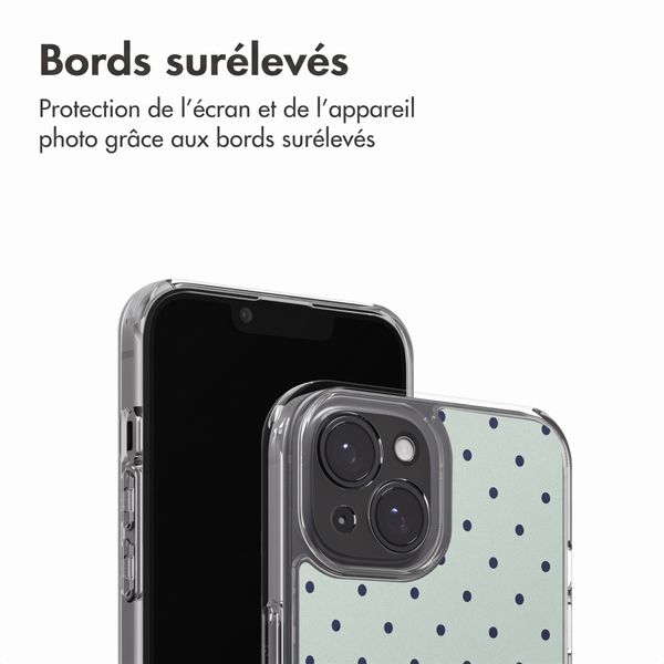 imoshion Coque Design Apple iPhone 15 - Polka Dot Mintgroen