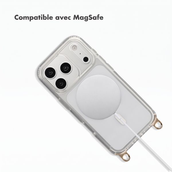 Selencia Coque arrière Rivièra MagSafe avec crochets amovibles Apple iPhone 18 Pro Max / 17 Pro Max - Transparent