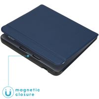 imoshion Étui de liseuse portefeuille Slim Hard Kobo Libra 2 / Tolino Vision 6 - Bleu foncé