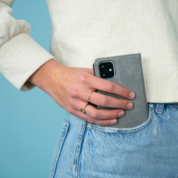 imoshion Étui de télephone portefeuille de luxe Samsung Galaxy S21 - Gris