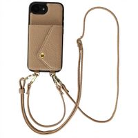 Selencia Coque de télephone Sera avec cordon et porte-cartes enveloppe Apple iPhone 17e / 16e - Taupe