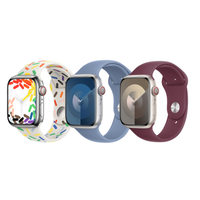 Apple 3 Pack Bracelet Sport pour Apple Watch | 38/40/41 mm - Taille M/L - Pride Edition/ Winter Blue/ Mulberry