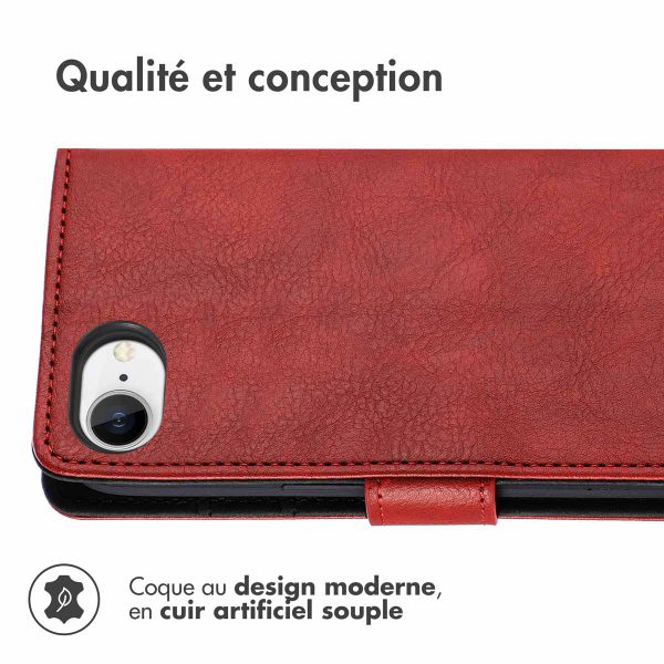 imoshion Étui de télephone portefeuille de luxe Apple iPhone 17e / 16e - Rouge