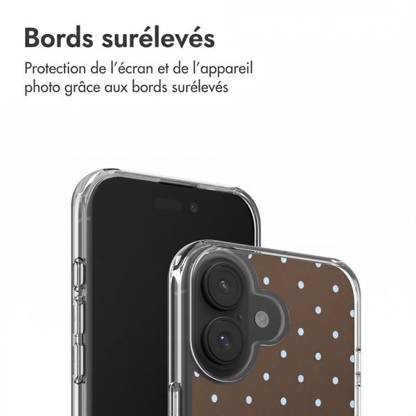 imoshion Coque Design Apple iPhone 16 - Polka Dot Bruin