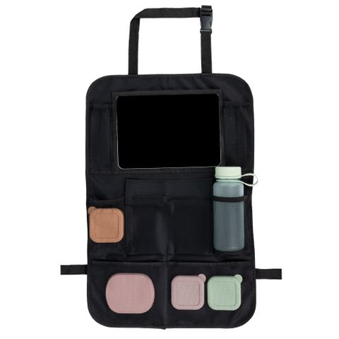 imoshion Organisateur de Siège de Voiture pour enfants - 9 compartiments - Inclut un support pour tablette - Noir