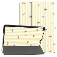 imoshion Coque tablette Design Trifold Apple iPad 9 (2021) 10.2 pouces / iPad 8 (2020) 10.2 pouces / iPad 7 (2019) 10.2 pouces - Garden Stripes