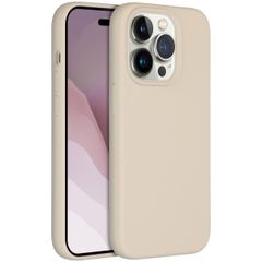 Accezz Coque Liquid Silicone Apple iPhone 14 Pro - Stone