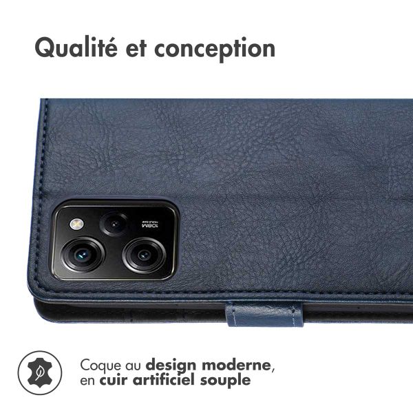 imoshion Étui de télephone portefeuille de luxe Xiaomi Poco X5 Pro 5G - Bleu foncé