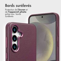 Accezz Étui de télephone portefeuille en cuir 2-en-1 avec MagSafe Samsung Galaxy S25 - Heath Purple