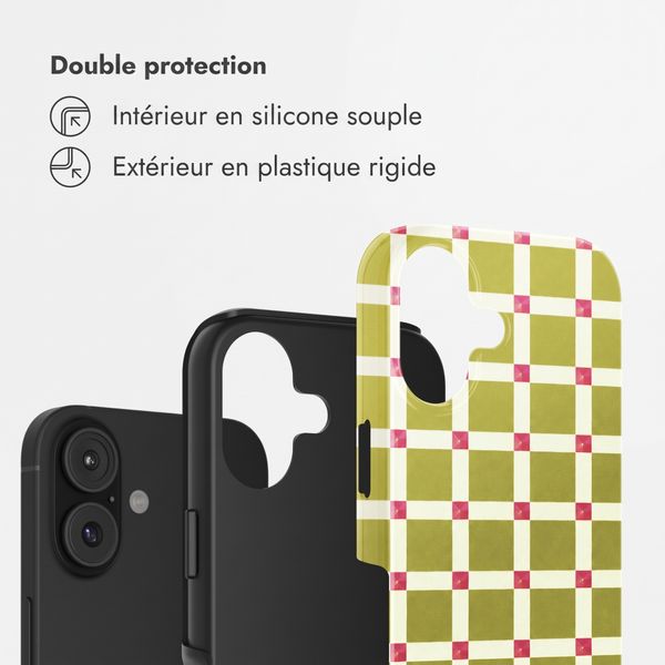 Selencia Coque arrière Vivid Apple iPhone 17 - Check This Olive