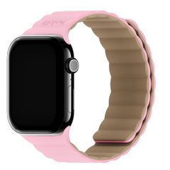 Holdit Bracelet en silicone magnétique Apple Watch | 44/45/46/49 mm - Pink / Beige