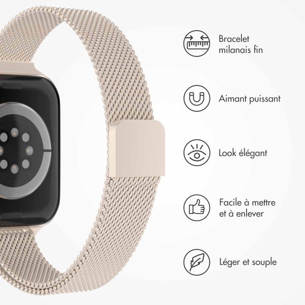 imoshion Bracelet slim Milanese Apple Watch | 38/40/41/42 mm - Starlight