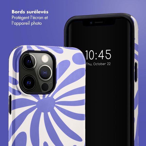 Selencia Coque arrière Vivid Apple iPhone 14 Pro Max - Modern Bloom Sapphire Blue