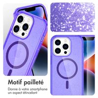 imoshion Coque Pailletée avec MagSafe Apple iPhone 13 Pro - Paillettes Violet