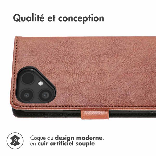 imoshion Étui de télephone portefeuille de luxe Fairphone 6 - Marron
