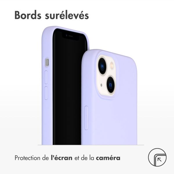 Accezz Coque Liquid Silicone avec MagSafe Apple iPhone 14 / 13 - Violet
