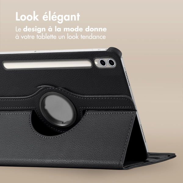 imoshion Coque tablette rotatif à 360° Samsung Galaxy Tab S10 Plus / Tab S9 FE Plus / Tab S9 Plus - Noir