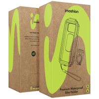 imoshion Support de téléphone premium pour vélo - Résistant aux éclaboussures - Rotation à 360° - Universel - Noir