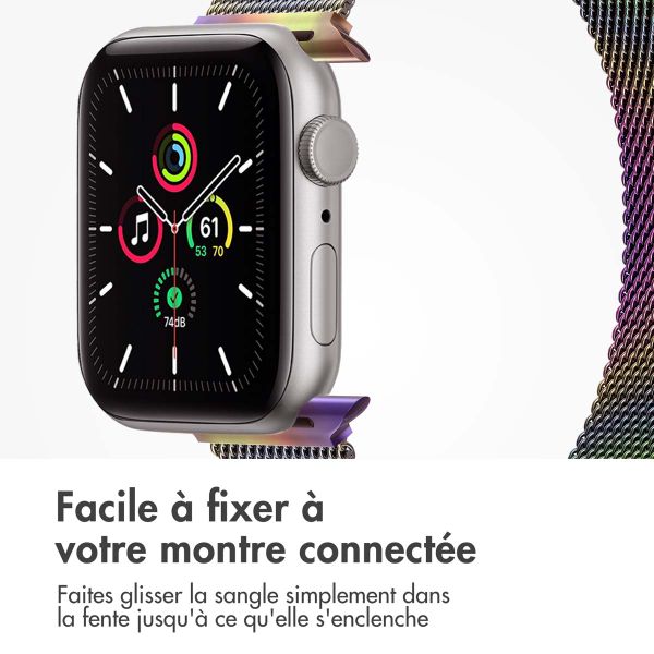 imoshion Bracelet magnétique milanais Apple Watch | 38/40/41/42 mm - Taille S - Colorful