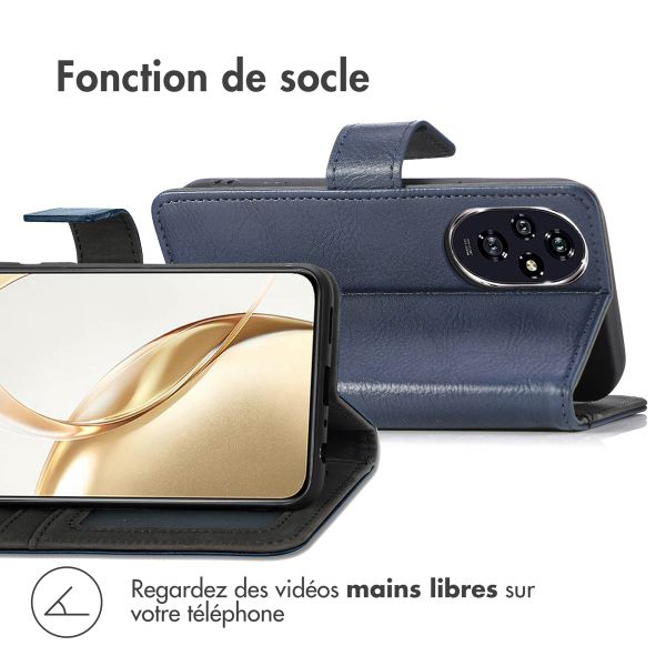imoshion Étui de télephone portefeuille de luxe Honor 200 - Bleu foncé