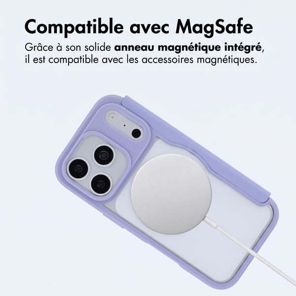 imoshion Bookcase transparente avec MagSafe Apple iPhone 18 Pro Max / 17 Pro Max - Lilas