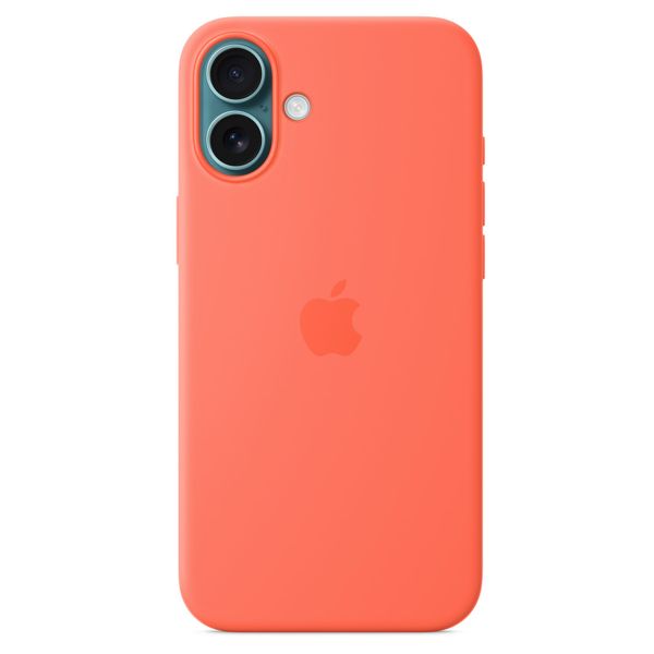 Apple Coque en silicone MagSafe Apple iPhone 16 - Tangerine Orange
