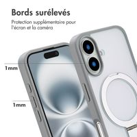 Accezz Coque Ring Stand avec MagSafe Apple iPhone 16 - Gris