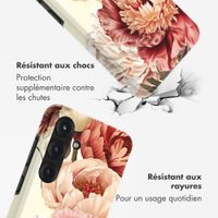 Selencia Coque arrière Vivid avec MagSafe Samsung Galaxy S25 - Vintage Peony