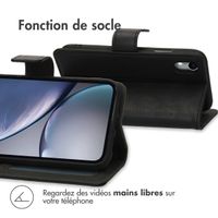 imoshion Étui de télephone portefeuille de luxe Apple iPhone Xr - Noir