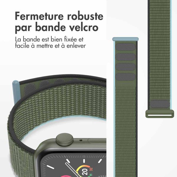 imoshion Bracelet en nylon Apple Watch | 44/45/46/49 mm - Dark Olive