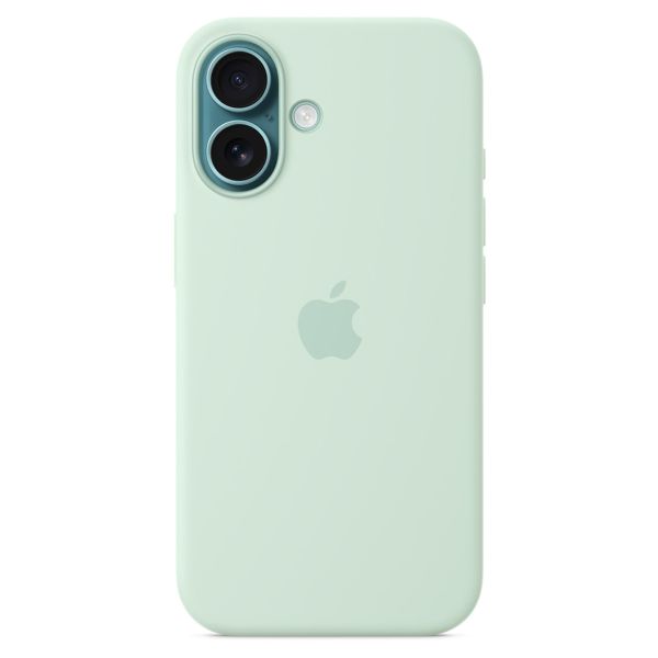 Apple Coque en silicone MagSafe Apple iPhone 16 - Aquamarine