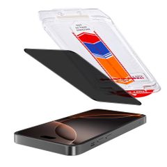 Accezz Protection d'écran en verre trempé avec filtre de confidentialité + Applicateur Apple iPhone 16 Pro Max
