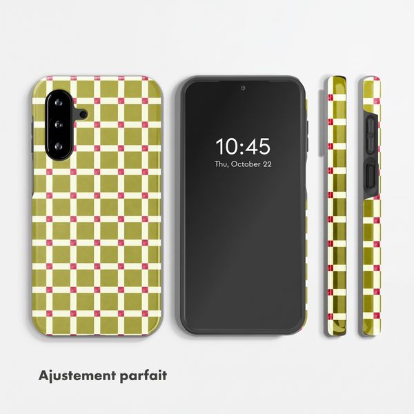 Selencia Coque arrière Vivid Samsung Galaxy A18 (4G) / A17 (4G/5G) - Check This Olive