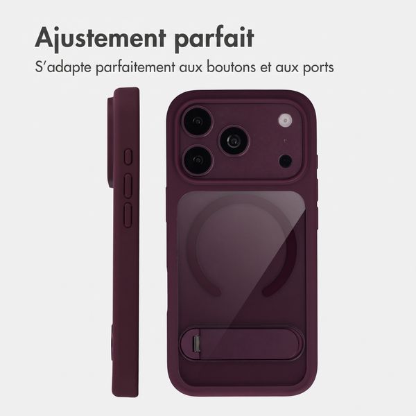 Accezz Coque arrière Hold avec MagSafe Apple iPhone 18 Pro / 17 Pro - Dark Cherry