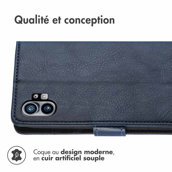 imoshion Étui de télephone portefeuille de luxe Nothing Phone (1) - Bleu foncé