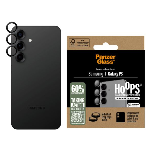 PanzerGlass Protection Caméra Hoops Optic Rings Samsung Galaxy S25 Edge - Noir