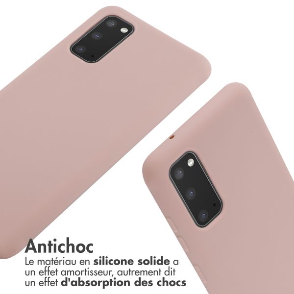 imoshion Coque en silicone avec cordon Samsung Galaxy S20 - Sand Pink