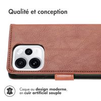 imoshion Étui de télephone portefeuille de luxe Oppo Reno15 F (5G) - Marron