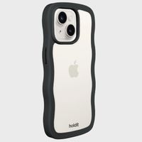 Holdit Coque Wavy Apple iPhone 17e / 16e / 15 / 14 / 13 - Black / Transparent